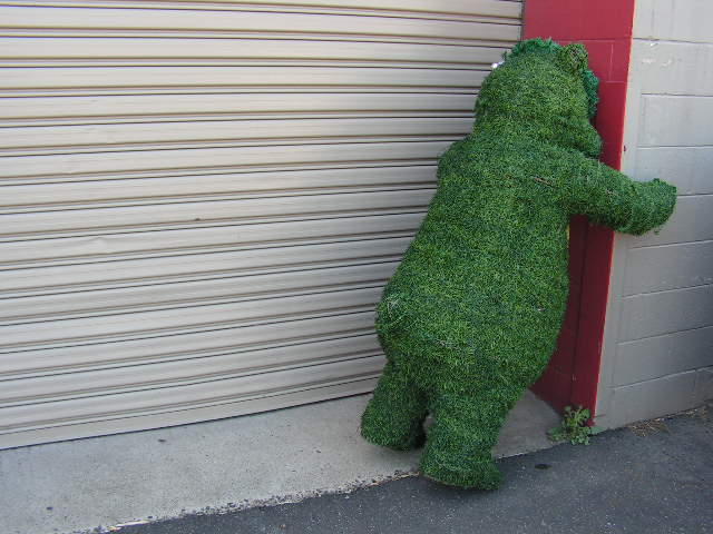 TOPIARY BEAR,  Faux Green Grass 1.4m High